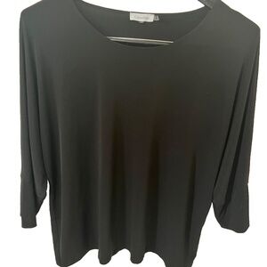 Calvin Klein Women's Black 3/4 Sleeve Pullover Shirt Size 1X